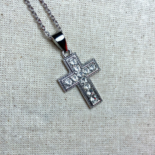 Essential Cable Chain with Iced Cross Pendant