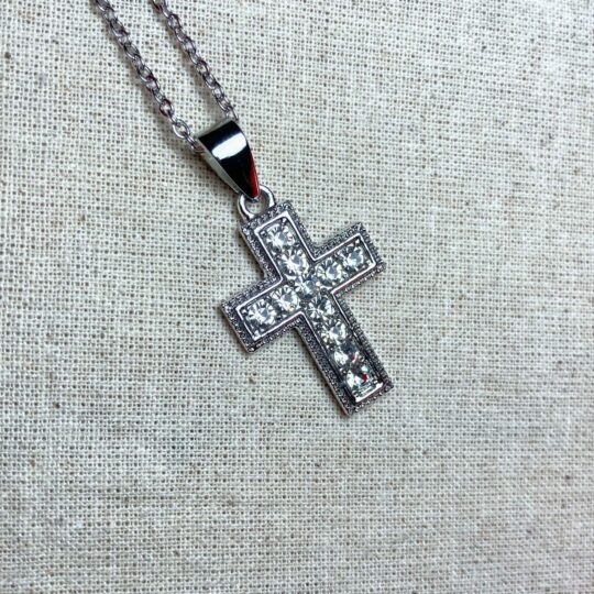 Essential Cable Chain with Iced Cross Pendant
