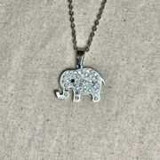 Essential Cable Chain with Iced Elephant Pendant