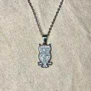 Essential Cable Chain with Iced Owl Pendant